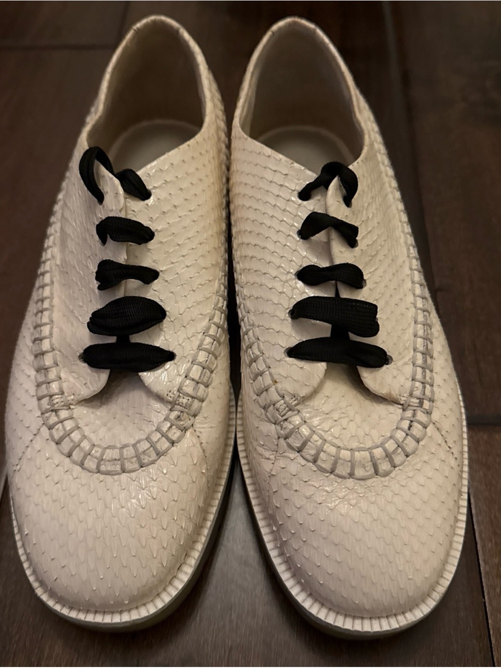 Alexander Wang "Riley" Ivory Oxford shoes size-7.